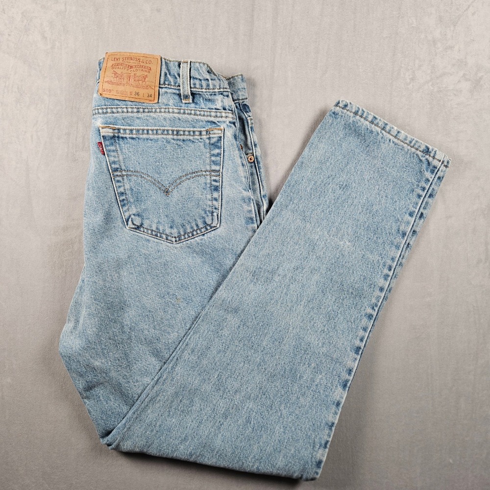 Vintage Levi's 550 Jeans Mens 36x34 (Fits 34x34) Blue Relaxed Fit Tapered USA